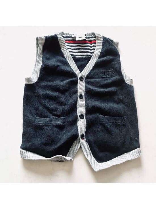 Hugo Boss Other - Boss Hugo Boss boys color block knit sweater vest size 4